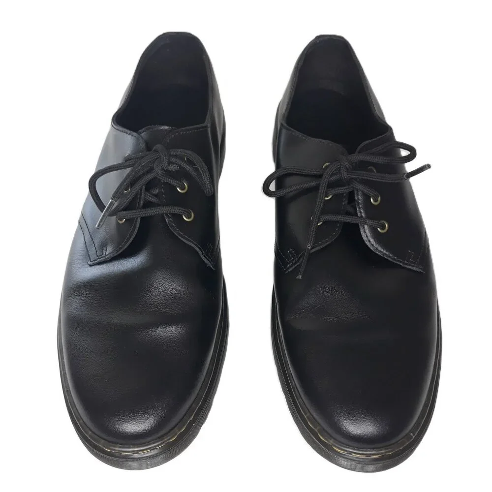 Dr. Martens Men's Zavala Lo Black Leather Lace-Up Oxfords 13M